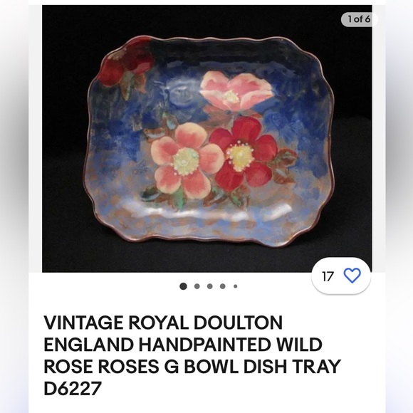 VINTAGE CERAMIC POTTERY BOWL w/HAND-PAINTED FLOWERS-SIGNATURE FROM ITALY - Picture 10 of 12